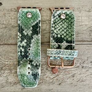 GUC Spark*l Spark’l Sparklbands Green Snakeskin Apple Watch Band